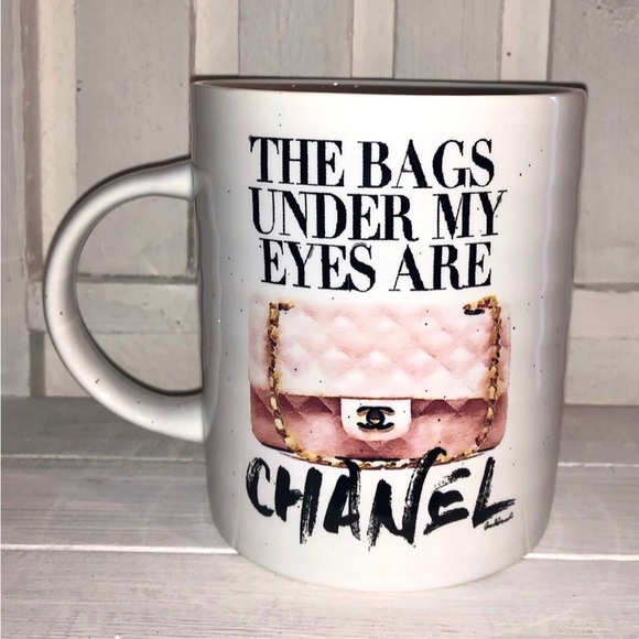NWT “The Bags Under My Eyes Are Chanel” coffee mug - Picture 2 of 6